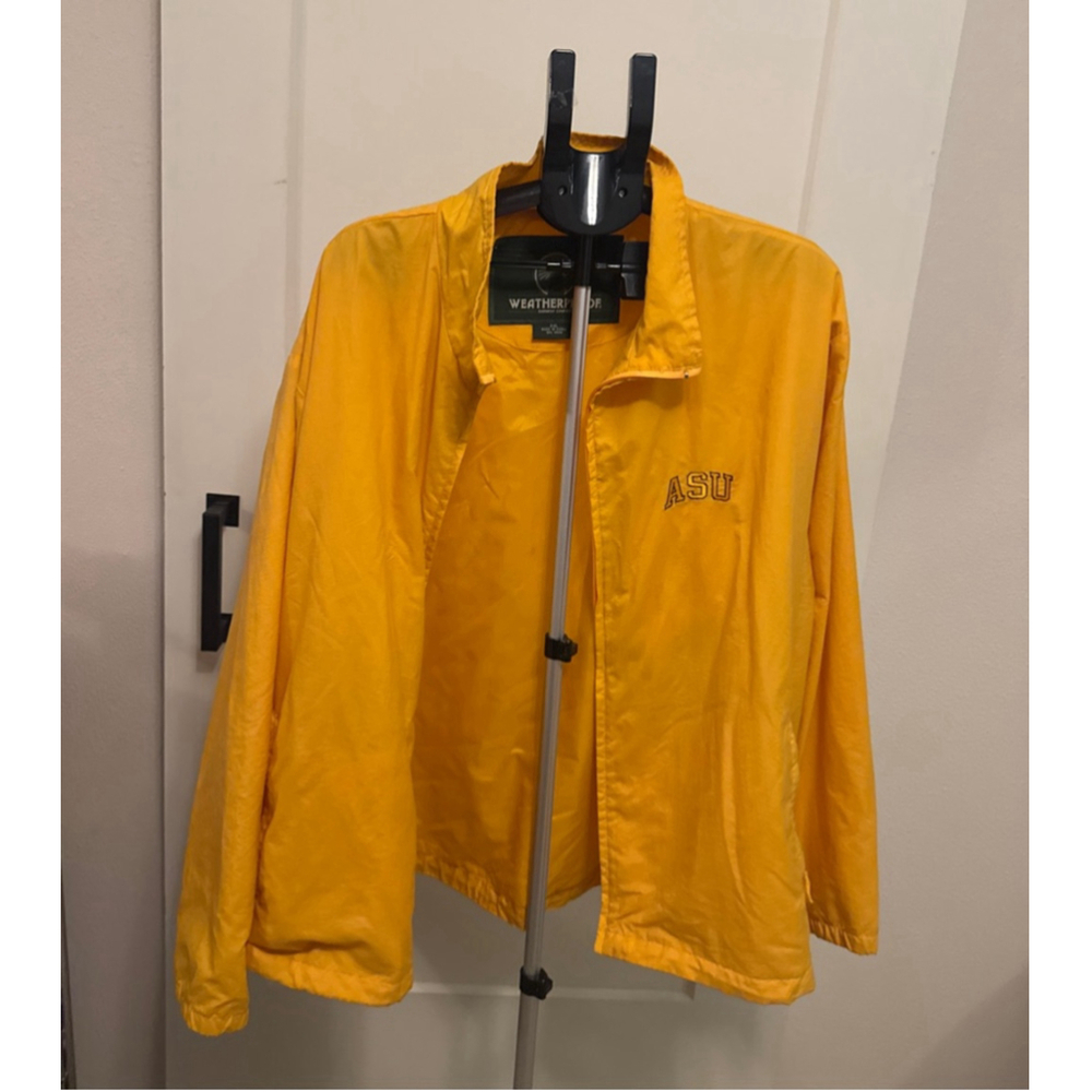Men's ASU Weatherproof Windbreaker XXL Yellow with ASU Logo